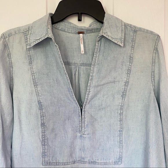Free People Linen Blend Top - Picture 4 of 14